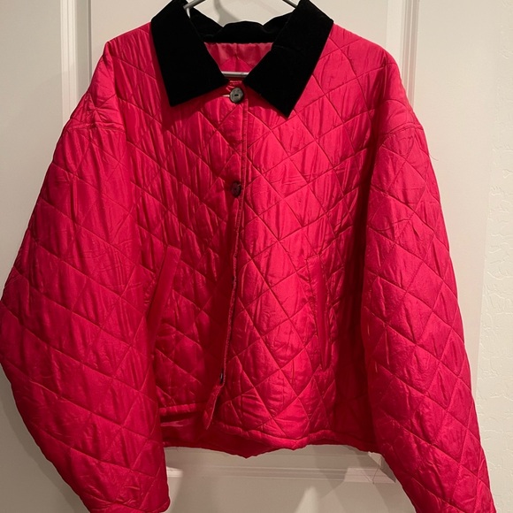 188 West Collection Jackets & Blazers - Hot Pink 100% Silk Quilted Jacket - Size 3XL